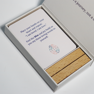 Cartes de méditation d'affirmation imprimées personnalisées pour le soulagement du stress, logo brodé pour les familles - Product Image 1