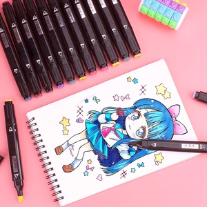 BSCI & ISO9001 vente directe d'usine double pointes double art à base d'alcool <span class=keywords><strong>croquis</strong></span> manga marqueur stylo sans saignement <span class=keywords><strong>encre</strong></span> sûre à séchage rapide - Product Image 2