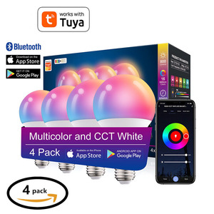 Alexa Tuya Điều Khiển RGB + Cw + Ww Thông Minh <span class=keywords><strong>LED</strong></span> Chiếu Sáng E27 B22 E26 Bóng Đèn Alexa Google Trợ Lý Điều Khiển Bằng Giọng Nói A60 A65 <span class=keywords><strong>LED</strong></span> <span class=keywords><strong>Blub</strong></span> - Product Image 3