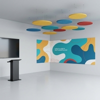 Panneaux acoustiques modernes en fibre de polyester absorbant le son pour plafond, salon, salle de conférence