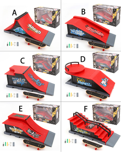 Touche en érable bon marché en plastique éducatif <span class=keywords><strong>Mini</strong></span> enfants jeu de bureau pont doigt planches à roulettes avec rampe - Product Image 5