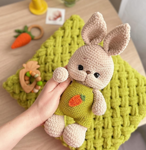 Venta al por mayor: Sonajero de conejo amigurumi, mordedor para bebé, león y conejo de ganchillo hecho a mano, zapatos de chupete, regalos para recién nacidos - Product Image 4