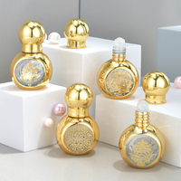 Vente en gros de flacons à bille en verre transparent de luxe de 15 ml pour parfum, finition givrée/mate, option de gravure, carton pour huile essentielle