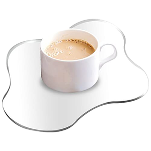 Mantel Individual Redondo de Acrílico Blanco, Estilo Zen Asiático, Ecológico, de Tela de Poliéster Hilado, Tamaño Personalizado, Acolchado, para Escritorio/Cerveza/Mesa de Comedor/Hogar - Product Image 1