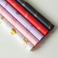 Papier d'emballage pour fleurs, transparent et imperméable, pour boutique de fleurs, matériel d'emballage pour bouquets DIY, vente en gros