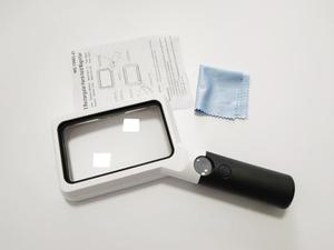 Nouvelle <span class=keywords><strong>loupe</strong></span> rectangulaire à main NO.10863-21 <span class=keywords><strong>Loupe</strong></span> grossissante avec lumière COB pour la lecture - Product Image 2