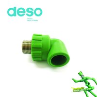 DESO PPR raccords 90 degrés coude PN16 PN20 PN25 bar PPR raccords hydrauliques coupleur mamelon raccords de tuyauterie bride