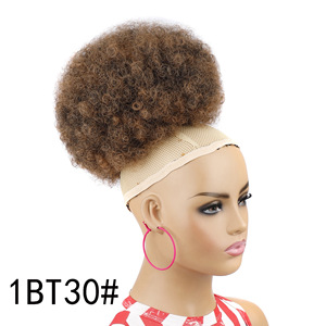 Paquete de pelo explosivo de gran tamaño de 10 ", banda elástica, cordón, postizos, paquete de peluca, paquete de pelo, peluca rizada esponjosa, moño de síntesis - Product Image 2