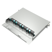 1U 19 pouces 192CORE LC-SJS/MPO FTTH fibre optique ODF panneau de brassage avant arrière conception mobile montage en rack 1U 19 pouces 192CORE fibre optique