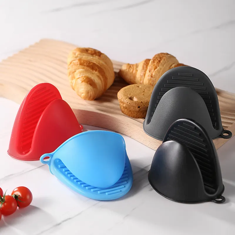Manjia Cake Baking Tools Cheap Oven Mitts Heat Resistant Cooking Pinch Glove Potholder TPE Oven Air Fryer Cooking Pinch Mitts