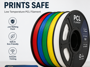 Filament PCL 1,75 mm à basse température, biodégradable, souple, en lots multicolores, directement de l'usine, pour imprimante 3D Creality - Product Image 1