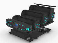 Cinéma orbital à écran incurvé 6D/9D en intérieur, plateforme dynamique, expérience immersive, cinéma volant à l'œil nu