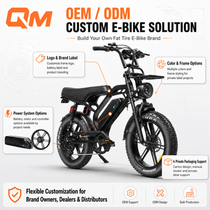 QMWHEEL V20 Limited 48V Bicicleta Eléctrica Urbana para Desplazamientos, Fat Bike con Batería de Litio, Bicicleta Eléctrica Todoterreno para Pedidos al por Mayor y Exposiciones - Product Image 1