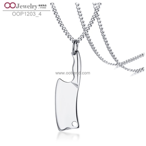 Ciondolo a Forma di Coltello da <span class=keywords><strong>Cucina</strong></span> Gotico con o Senza Catena, Gioiello da Cuoco o Macellaio - Product Image 4