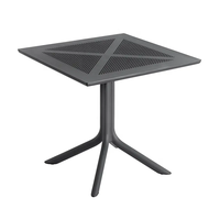 Vente en gros Table à manger et chaises de jardin blanc noir gris Ensemble table à manger et chaises d'extérieur en plastique PP