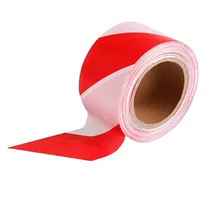 Red White Barricade Tape 3-Inch by 830-Feet Non-Adhesive Caution Tape Plastic Barrier Tape