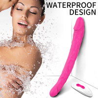 S-hande Godemiché vibrant double tête en silicone personnalisé pour femmes, pénis artificiel réaliste de grande taille