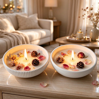 Moule en silicone rond lisse pour bol de rangement, facile à démouler, pour la fabrication de bols en résine, de bougies en plâtre et de pots de fleurs, idéal pour la décoration de la maison et de la table.
