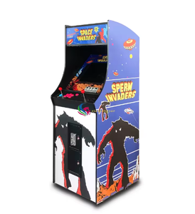 Máquina recreativa de doble control que funciona con monedas, videojuego retro ideal para centros de juego y parques de atracciones. - Product Image 5
