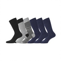 5 paires de chaussettes pour hommes en coton géométrique respirantes jetables grande taille 42-48 pour l'automne