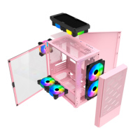 Panneau acrylique personnalisé rose pour ordinateur de jeu, tour pour pc de bureau, gamer, bricolage, motif animé