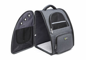 Sac à dos de transport pour chien de luxe Oxford avec fermeture éclair, pliable, respirant, double épaule, pour voyages - Product Image 4