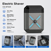 Mini rasoir pour homme en alliage de zinc, double tête flottante 3D, étanche IPX7, charge rapide USB-C, rasoir à barbe portable pour voyage