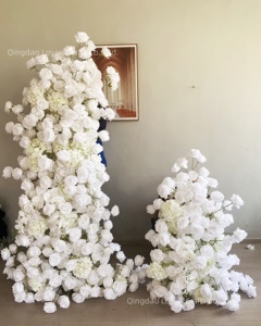 Decoración Profesional Moderna <span class=keywords><strong>para</strong></span> Bodas con Fondo <span class=keywords><strong>de</strong></span> <span class=keywords><strong>Flores</strong></span>, Arcos <span class=keywords><strong>de</strong></span> Rosas Rojas Artificiales <span class=keywords><strong>de</strong></span> Seda, Camino <span class=keywords><strong>de</strong></span> Mesa <span class=keywords><strong>para</strong></span> Pastel, Decoración <span class=keywords><strong>para</strong></span> Fiestas - Product Image 5