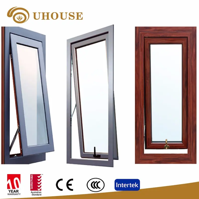 Factory direct sale customized modern double tempered glass aluminum alloy hanging window for bedroom