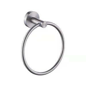 El Kit de accesorios de baño de acero inoxidable 304 Simple moderno Incluye herrajes para estantes de inodoro y toalleros para baños - Product Image 3