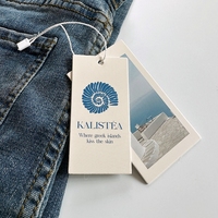 Étiquette personnalisée épaisse beige pour vêtements, étiquette de prix en carton entièrement imprimée sur mesure, étiquette de luxe pour chaussures/chapeaux