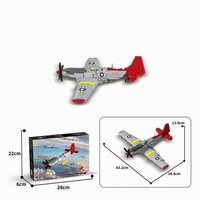 Modèle d'avion de la Seconde Guerre mondiale de l'US Air Force, viral sur TikTok : jouet éducatif à construire pour garçons - Parfait pour les anniversaires et Noël
