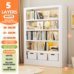 Có thể điều chỉnh thép một mặt kệ sách boltless kệ sách đồ nội thất phòng khách kim loại kệ sách với 4 kệ - Product Image 4