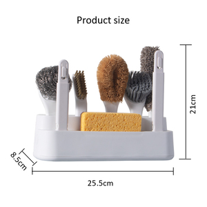 HOLAMAMPA Ensemble de brosses de nettoyage 6 en 1 avec têtes interchangeables Outil de récurage multifonctionnel - Product Image 3