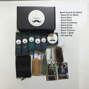 Kit de toilettage et de <span class=keywords><strong>rasage</strong></span> de barbe bio professionnel avec 15 outils en 1, rasoir <span class=keywords><strong>électrique</strong></span>, cire et huile pour la croissance de la barbe, tenue forte - Product Image 5