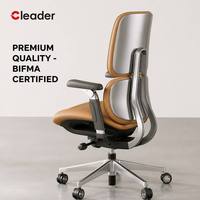 Chaise de bureau exécutive moderne en cuir, multifonctionnelle, pivotante, à roulettes, avec accoudoirs 8D, dossier moyen, 5 vitesses, pour professionnels.