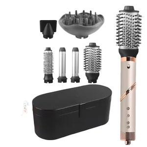 Brosse Sèche-Cheveux Chauffante 5-en-1 à Air Chaud avec Technologie Ionique, Outil de Coiffage à Moteur DC et Diffuseur pour Maison, Hôtel, Camping-Car - Incluant Boucleur et Lisseur - Product Image 3