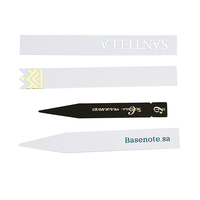 Bandelettes de test de parfum en aluminium argenté de forme personnalisée, cartes olfactives, testeurs d'huiles essentielles
