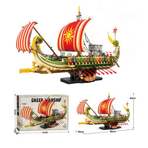2982 Uds antiguos buques de guerra Trireme barco guerra persa buque griego Bireme barco modelo bloques de construcción conjunto ladrillos modelo de pantalla - Product Image 1