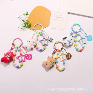 ใหม่น่ารักการ์ตูนตุ๊กตาพวงกุญแจจี้หัวใจสีสันสดใสอุปกรณ์เสริมตกแต่งเคสหูฟัง Q1385 ยี่ห้อ - Product Image 3