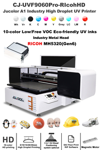 Imprimante UV à plat industrielle A1 Jucolor 9060Pro-RicohHD, sortie d'impression <span class=keywords><strong>photo</strong></span> de niveau professionnel, 10 couleurs, encre UV écologique à faible teneur en COV - Product Image 2