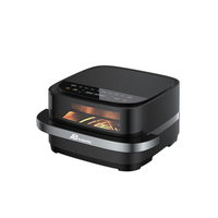 Freidora de Aire Digital Anbolife de 4L (10 pulgadas) para Pizza con Ventana de Visualización, Control Térmico NTC con Alarma y Trazabilidad de Materiales OEM