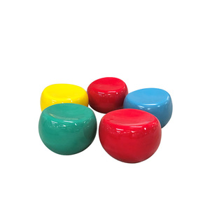 Fiberglass Round <b>Garden</b> <b>Stool</b> Outdoor Durable Park Chair Modern Design Contemporary Style - Product Image 5