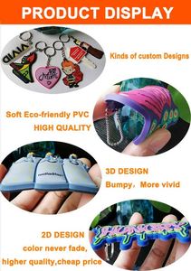 Llavero de PVC Suave Epoxi con Impresión de Palabras en 2D y 3D, Personalizado, Ecológico, Económico, Sin Pedido Mínimo - Product Image 3
