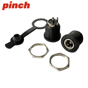 Conector de Carga Hembra Roscado Pinch DC-022D 5.5x2.1 2.5mm 20A 12V de Acero Inoxidable - Product Image 4