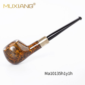 MUXIANG Tobacco Pipe Straight Type Ma10135h1y1h Wood Grain Design - Product Image 1