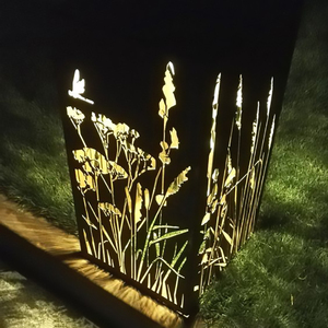 Éclairage extérieur <span class=keywords><strong>métal</strong></span> <span class=keywords><strong>rouillé</strong></span> lampe à LED décoration <span class=keywords><strong>de</strong></span> <span class=keywords><strong>jardin</strong></span> ornements <span class=keywords><strong>jardin</strong></span> cour acier corten paysage boîte à lumière - Product Image 3