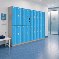 Nouveau produit : Casier de gym moderne en plastique personnalisé avec serrure électronique, système de casiers assemblés écologiques en gros
