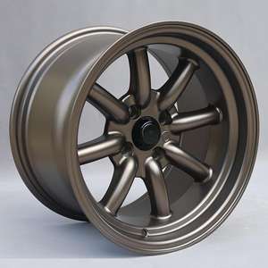 Jantes en alliage bronze 14 15 pouces 4x100/114.3 14x9 15x9 à rayons multiples profonds <span class=keywords><strong>4</strong></span> <span class=keywords><strong>trous</strong></span> pour Toyota - Product Image 2