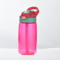 Bouteille d'eau pour enfants avec image, sans BPA, en plastique, pour boire directement, compatible avec l'eau bouillante, capacité 401-500 ml, design mignon